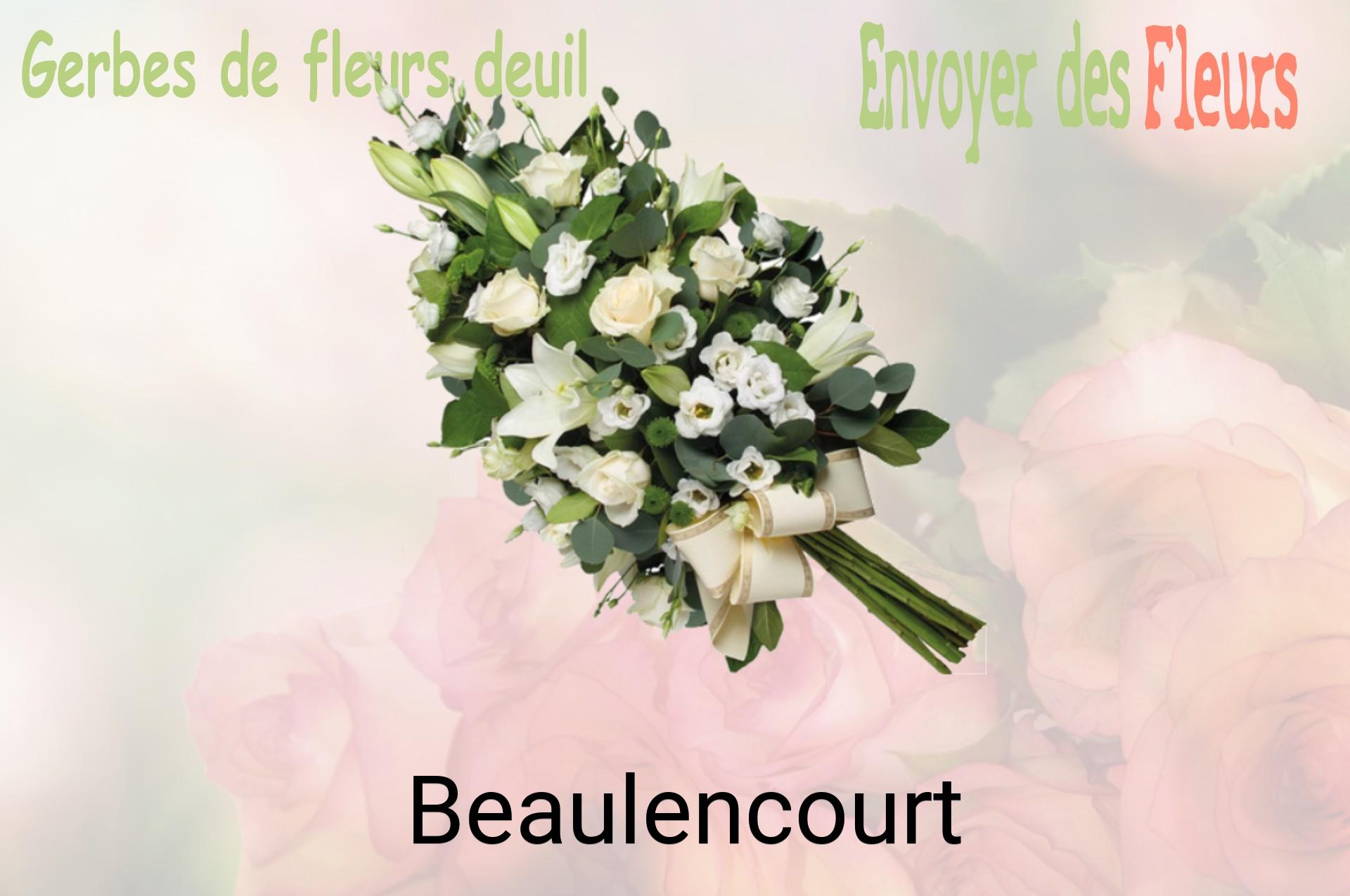 Gerbe de fleurs de deuil livrée à Beaulencourt